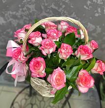 Цветочная композиция из Розы в корзине #REPLACE_PRED# Красноперекопске