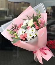 Букет цветов из:  Розы, Лизиантусы и Хризантемы в Красноперекопске